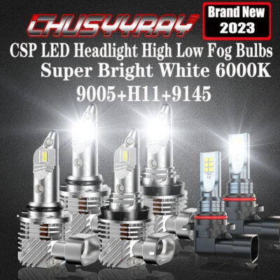For Toyota Tundra 2007-2013 CSP LED Headlight Hi/Lo Beam+Fog Light Bulbs Combo - image 1 of 4