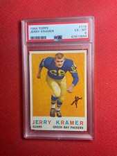 1959 Topps 116 Jerry Kramer RC Rookie Card PSA 6 HO  Packers legend** Centered *