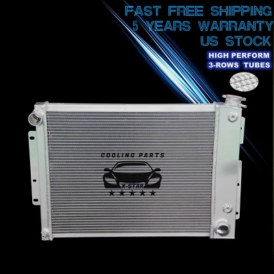 Radiador de aluminio de 3 filas para Chevy Camaro Pontiac Firebird 1967 1968 1969 núcleo de 21" Foto 1 de 4