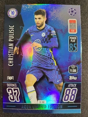 2020-21 Topps Attax Christian Pulisic AQUA LIMITED EDITION FOIL LE AQ USA - Image 1 of 2
