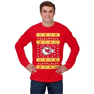 FOCO Herren Kansas City Chiefs NFL Team Logo Holiday Lights Pullover Langarm - Bild 1 von 5