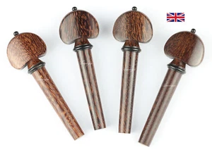 Violin Peg Set Tamarind Wood - Hill Model with Black trim - Picture 1 of 3