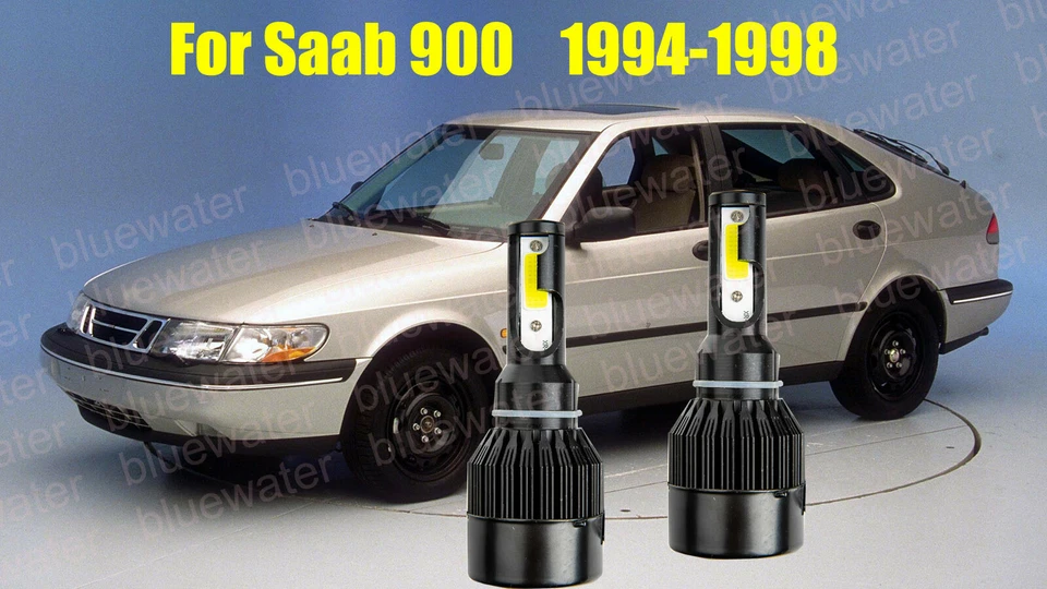 LED For Saab 900 1994-1998 Headlight Kit H4/9003 White CREE Bulbs HI/Low Beam - Image 1 of 4