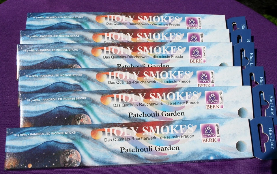 (220,- €/ 1 kg) Räucherstäbchen Holy Smokes * Blue Line * Patchouli Garden