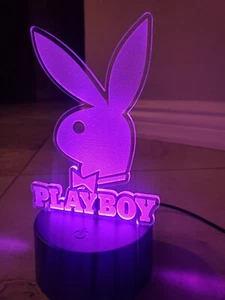 PLAYBOY BUNNY COLOR CHANGING LED NIGHT LIGHT WITH REMOTE , - Picture 1 of 5