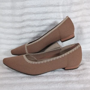 Vionic Dahlia Pointed Toe Ballet Flats Size 7.5 Peach Beige Women's Shoes - Picture 1 of 7