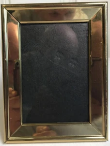 Vintage 3x5 Brass H/V Standing Picture Frame SLoad Felt Back Cl Glass 4.75 x 6" - Picture 1 of 12