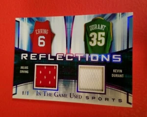TARJETA PARCHE CAMISETA USADA DEL JUEGO DR J JULIUS ERVING KEVIN DURANT #d8/9 HOJA BROOKLYN - Imagen 1 de 2