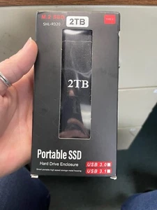 Portable M.2 solid state drive with 2TB storage type C ISB 3.0 and 3.1 - Picture 1 of 2