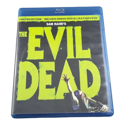 The Evil Dead 1981 Limited Edition Blu Ray + Bonus Features DVD OOP Horror Movie - Image 1 of 3