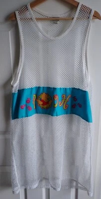 Vestido regata vintage Disney Winnie The Pooh malha transparente rede cobertura sistema operacional - Imagem 1 de 4