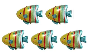 5 Stck. Mini Fisch Folie Ballon Luftfüllung Dekoration unter Meer Ozean Thema Party Tasche - Bild 1 von 4