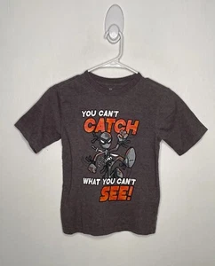 Ninja Shirt Boys Size Small 6/7 Short Sleeve Can’t Catch What You Can’t See - Picture 1 of 4