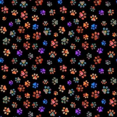 Quilting Treasures - Quilt Room Kitties 108" Wide Backing - Paw Toss Black, BTY - Imagem 1 de 4