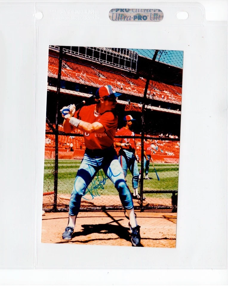 PHOTOGRAPH AUTOGRAPHED - Rex Hudler Montreal Expos 5x7 Photo No COA Baseball - Image 1 of 1