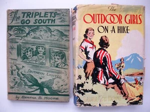 Lot of 2 Childrens Books THE TRIPLETS GO SOUTH and THE OUTDOOR GIRLS ON A HIKE - Bild 1 von 20