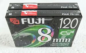 2 Fuji Film 8mm High Quality P6-120 Camcorder Tapes 