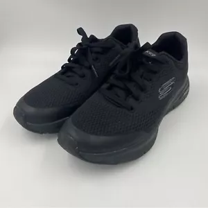 Skechers Uomo Arch Fit Oxford, Nero/Nero, 7 M US - Foto 1 di 7