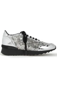 RRP€400 CASADEI Leather Sneakers US9 UK6 EU39 Sequins Made in Italy - Picture 1 of 7