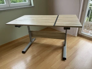 Schreibtisch für Kinder Schüler Jugend höhenverstellbar Eiche - Bild 1 von 11
