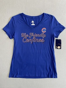 Neu mit Etikett Chicago Cubs Damen-T-Shirt mit V-Ausschnitt - Bild 1 von 6