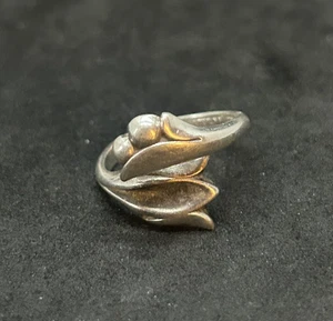 925 Sterling Avon Tulpe Blume Ring 16,7 mm Gr. 8 - 4,43 g - Bild 1 von 3