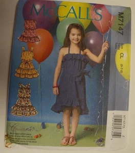 McCalls 7147 Girls Dresses Dress Sewing Pattern Sizes 6-8 - Picture 1 of 2