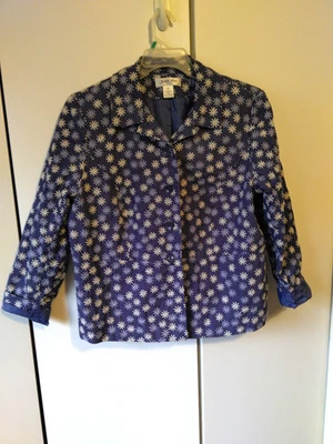 Women's Floral Embroidered Romantic Feminine Jacket Size 16  Retro Classic Lined - Image 1 of 4