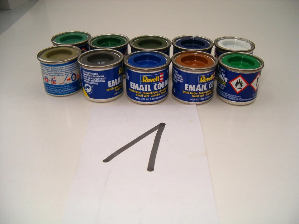 10 versch. neue Revell EMAIL Color Modellbaufarben a14ml. aus Ladenauflösung N1 - Bild 1 von 1