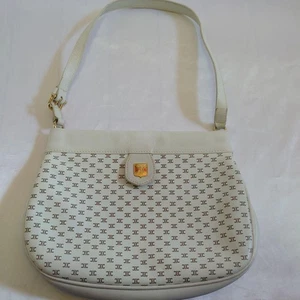 Celine One-Shoulder Bag Triomphe Gold Hardware Leder weiß ohne Staubbeutel JAPAN - Bild 1 von 7