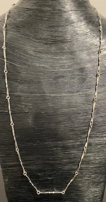 David Andersen Sterlingsilber Norwegen gedrehte Stab Gliederkette 33" Halskette selten - Bild 1 von 4