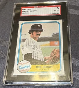 Ron Guidry 1981 Fleer #88 New York Yankees SGC A    Autographed - Picture 1 of 3