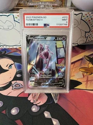 PSA 9 - Pokemon TCG - Mewtwo V (Alt Art) - 072/078 - Pokémon GO - Ultra Rare - Image 1 of 2