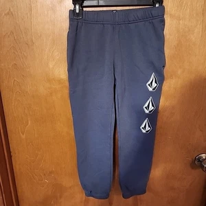 Volcom Youth Boys Iconic Stone Fleece Sweat pant Small Gray Outdoors Biking - Picture 1 of 17