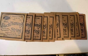 Mandolin Strings One Dozen A Or 2nd By N.M.S Co. Black Diamond #756 - Picture 1 of 1