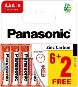 AA AAA Original Panasonic Zink Kohle Batterien - Neu LR03 1,5V MN2400 8er Pack - Bild 1 von 4
