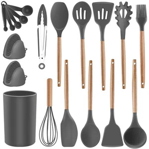 Silicone Cooking Utensils Set - 19 Pcs Kitchen Utensils Heat Resistant/Non-st... - Picture 1 of 7