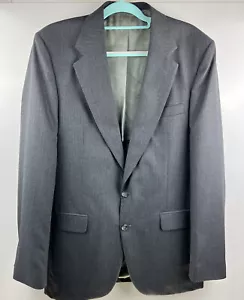 Vintage Stafford Craftsmen Mens 2 Button Sports Coat 42XL Wool Charcoal Gray USA - Picture 1 of 12