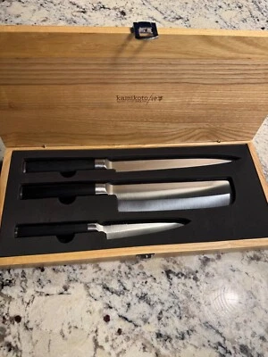 Kamikoto Kanpeki 3pc Super Sale Knife Set w/COA - New In Box.