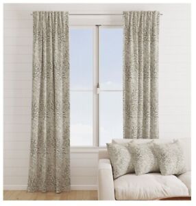 WILLIAM MORRIS CURTAINS -WILLOW BOUGH NATURAL Made To Measure Eyelet or Tape Top