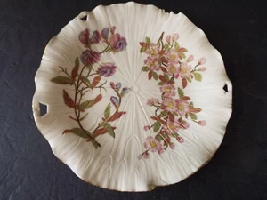 ROYAL WORCESTER BLUSH IVORY BOTANICAL FLORAL 1888 KUCHENTELLER PLATTE - Bild 1 von 7