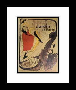 TOULOUSE-LAUTREC • Estampado artístico enmarcado personalizado 'Jane Avril en el "Jardín de París"" - Imagen 1 de 1