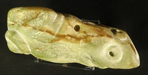 Präkolumbianisches Jade Frosch Angebot. Costa Rican Chiriquí Kultur um 300-700 n. Chr. - Bild 1 von 8