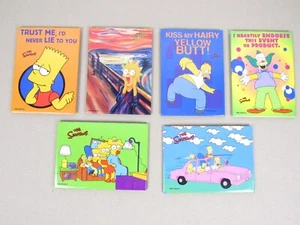 The Simpsons Refrigerator Magnet Lot (6) Vintage FOX 1999 2.5"x3.5" Homer Bart - Picture 1 of 5