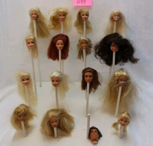 16 Barbie Doll Heads Mattel for OOAK & CUSTOM OR REPLACEMENT Various 1990's h43 - Picture 1 of 19