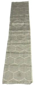 Tela Kimono Japonés Vintage Tela Boro Seda Blanco Oshima Suciedad 36.2x7.08 pulgadas - Imagen 1 de 23