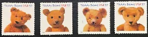 2002 Scott #3653-56 - 37¢ - TEDDY BEARS - Set of 4 Singles - Mint NH - Picture 1 of 1