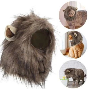 For Small Cat Dog Fancy Funny Cute Lion Mane Costume Pet Clothes Headgear 2025 - Picture 1 of 11