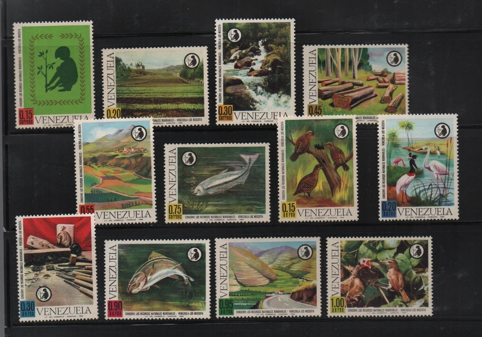 Venezuela: 1968; Scott 924-929, C100-C1005, set of 12 values, MNH, EBV1440A - Image 1 of 1