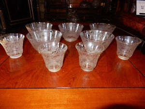 9 MATCHING ANTIQUE GAS ELECTRIC LIGHT SHADES LION AND CREST DESIGN - Picture 1 of 11